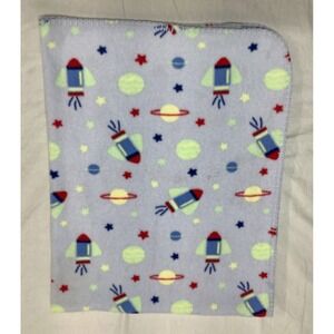 Circo Baby Fleece Baby Blanket Rockets Planets Stars Blue 30"x40" Space
